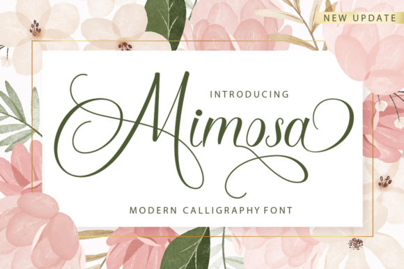 Mimosa Script Font Poster 1