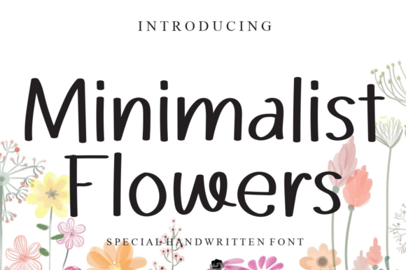 Minimalist Flowers Font Poster 1