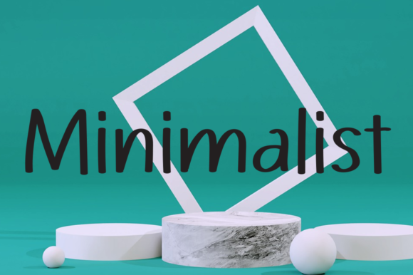 Minimalist Flowers Font Poster 2