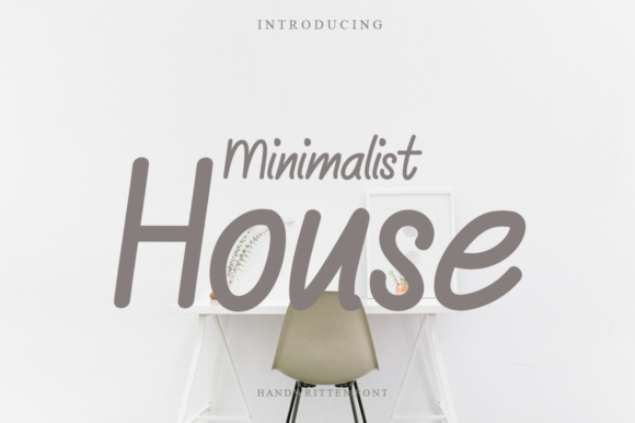 Minimalist House Font Poster 1