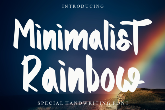 Minimalist Rainbow Font Poster 1