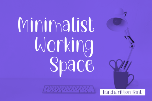 Minimalist Working Space Font Poster 1