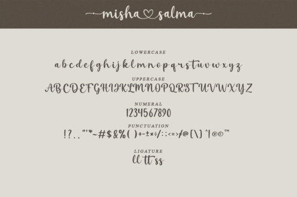Misha Salma Font Poster 8