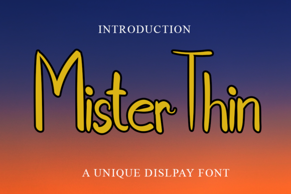 Mister Thin Font Poster 1