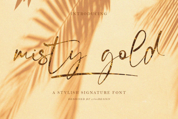 Misty Gold Font Poster 1