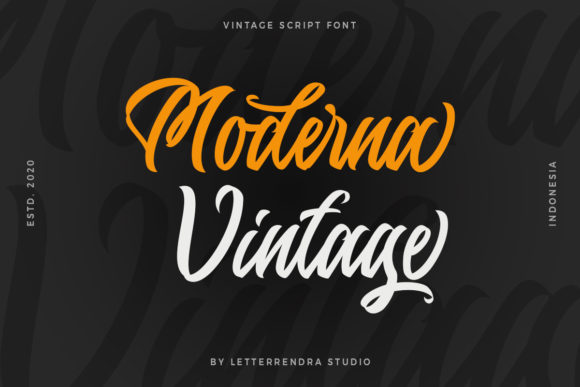 Moderna Vintage Font Poster 1