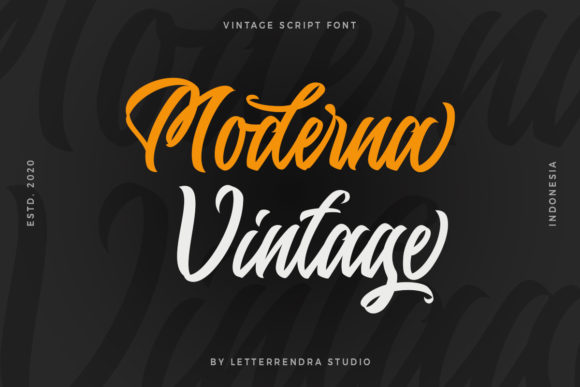 Moderna Vintage Font Poster 1