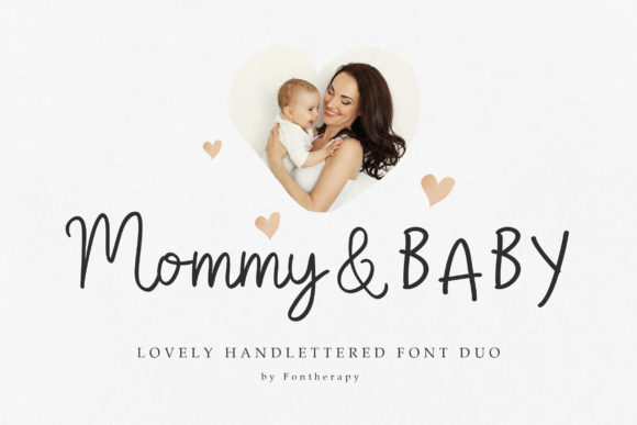 Mommy & Baby Font Poster 1