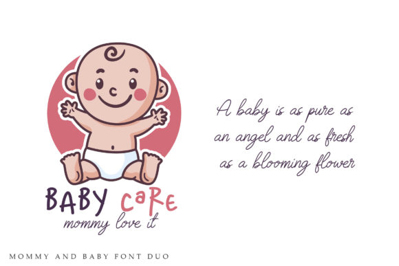 Mommy & Baby Font Poster 4