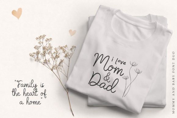 Mommy & Baby Font Poster 6