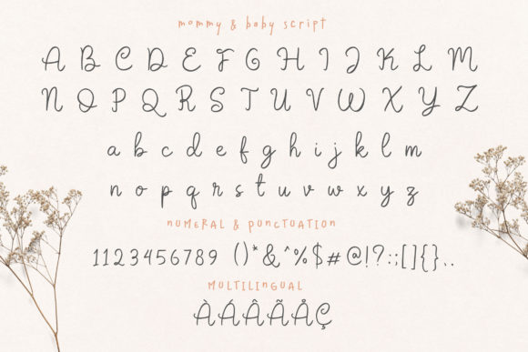 Mommy & Baby Font Poster 9