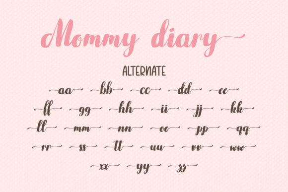 Mommy Diary Font Poster 9