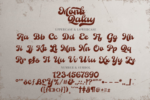 Monk Qalay Font Poster 12