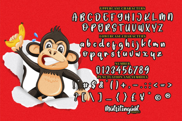 Monkey Funky Font Poster 3