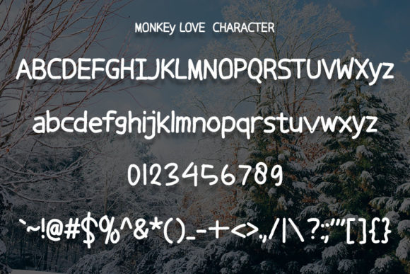 Monkey Love Font Poster 4