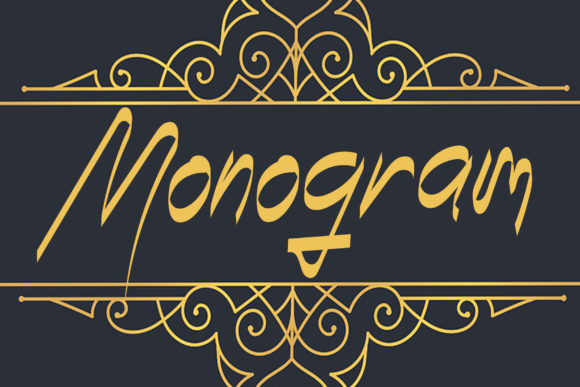 Monogram Font Poster 1