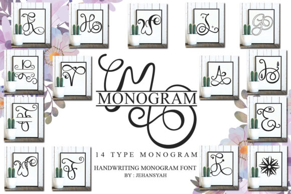 Monogram Font Poster 1