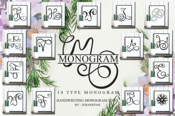 Monogram Font Poster 2