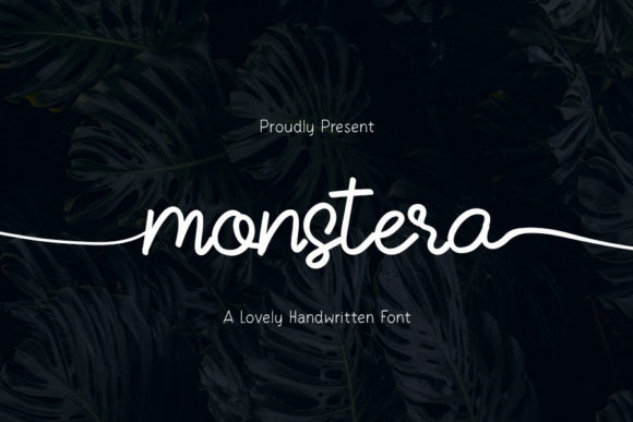 Monstera Font Poster 1