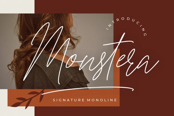 Monstera Font Poster 1