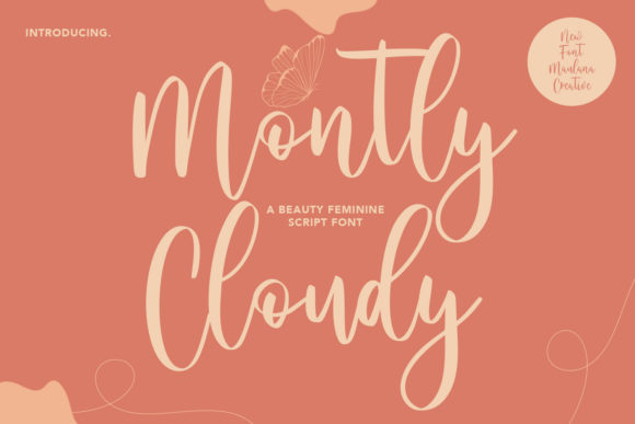 Montly Cloudy Font Poster 1