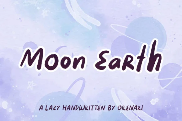 Moon Earth Font Moon Earth Font Poster 1