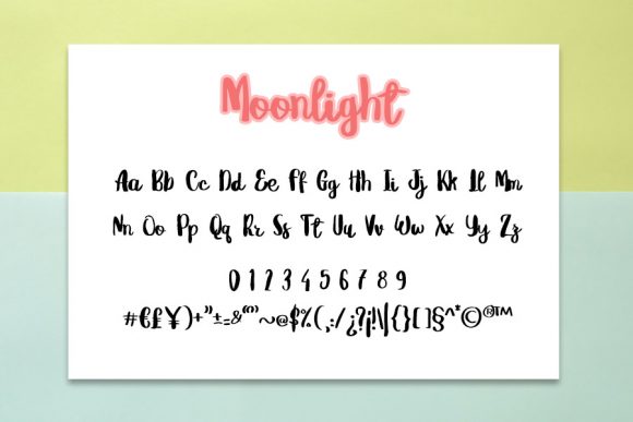 Moonlight Font Poster 2