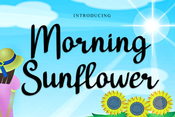 Morning Sunflower Font Poster 1