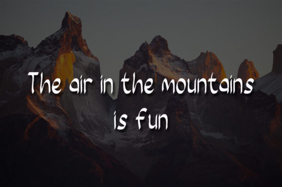 Mountain Air Font Poster 4