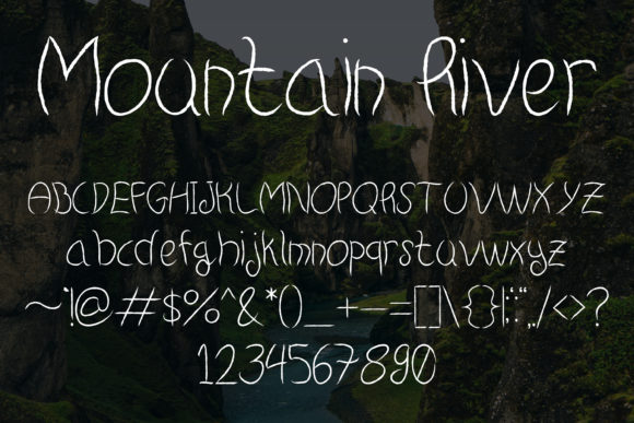 Mountain River Font Poster 5
