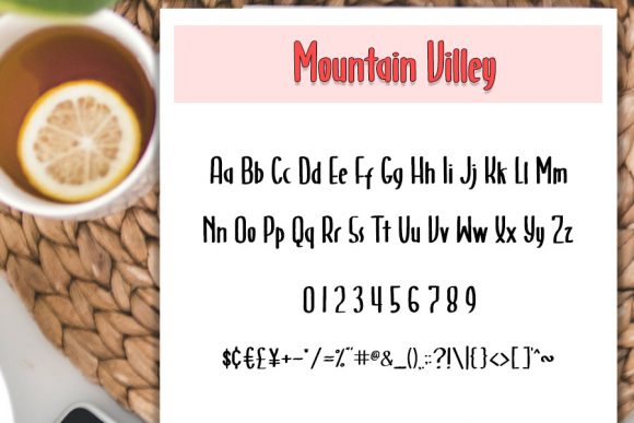 Mountain Villey Font Poster 3
