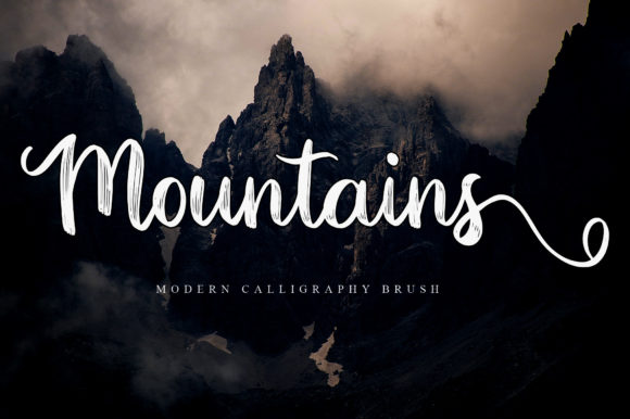 Mountains Font Poster 1