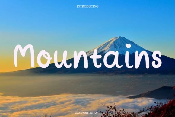 Mountains Font Poster 1