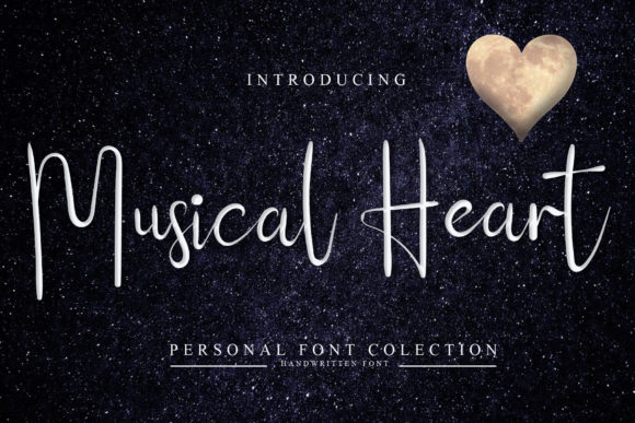 Musical Heart Font Poster 1