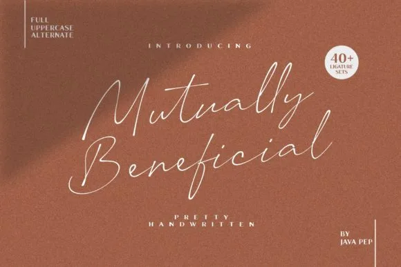 Mutually Beneficial Font Mutually Beneficial Font Poster 1