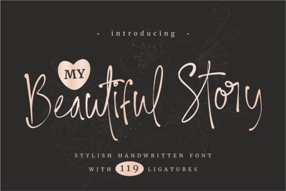 My Beautiful Story Font Poster 1