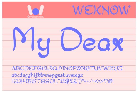 My Dear Font Poster 1