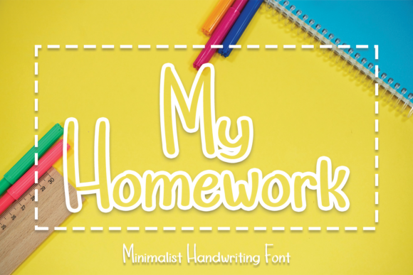 My Homework Font Poster 1