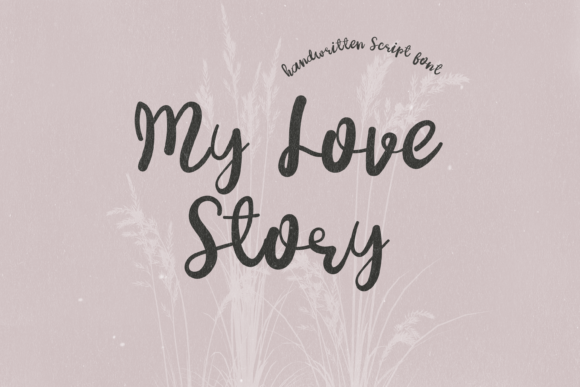 My Love Story Font Poster 1