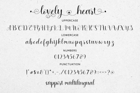 My Lovely Heart Font Poster 11