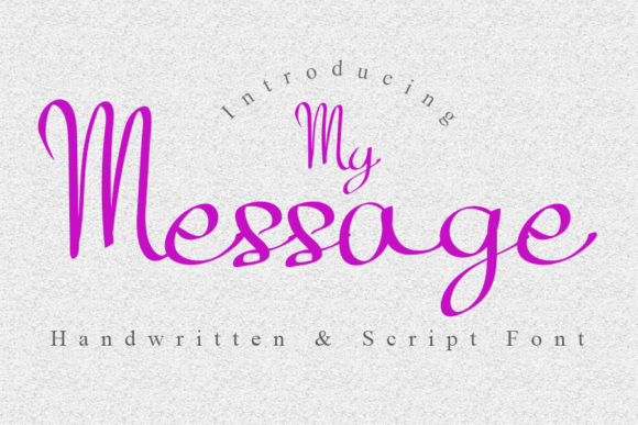 My Message Font Poster 1