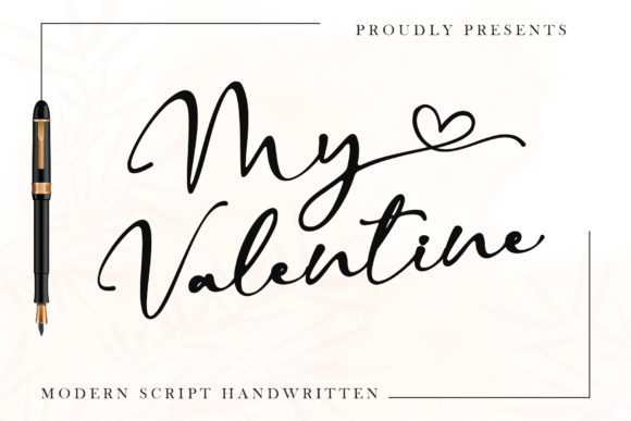 My Valentine Font Poster 1