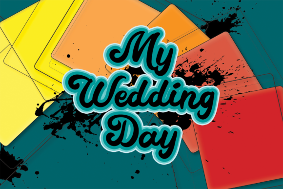 My Wedding Day Font Poster 1