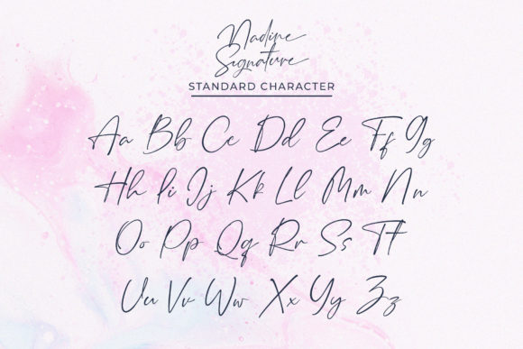 Nadine Signature Font Poster 8