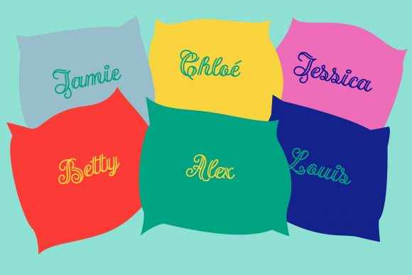 Name Broidery Font Poster 2