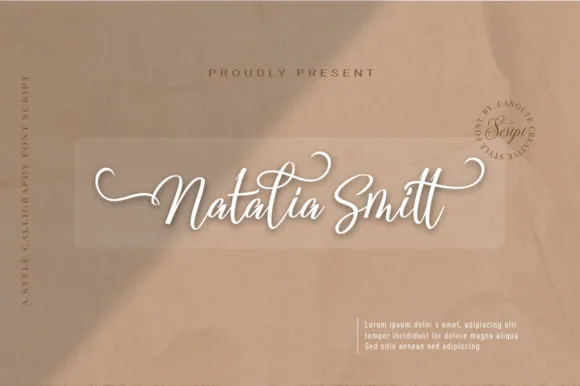 Natalia Smitt Font Poster 1
