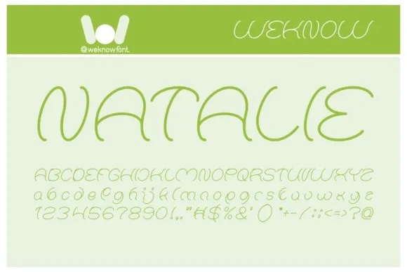 Natalie Font Natalie Font Poster 1