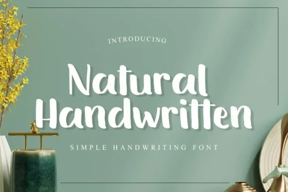 Natural Handwritten Font Natural Handwritten Font Poster 1