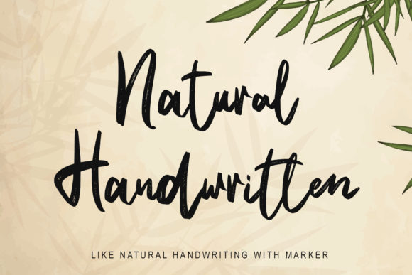 Natural Handwritten Font Poster 1