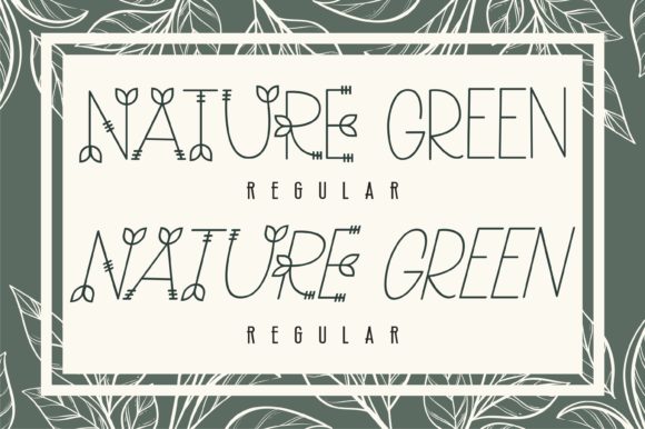 Nature Green Font Poster 2